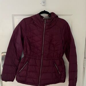 Women's Quilted Jacket - Burgundy
